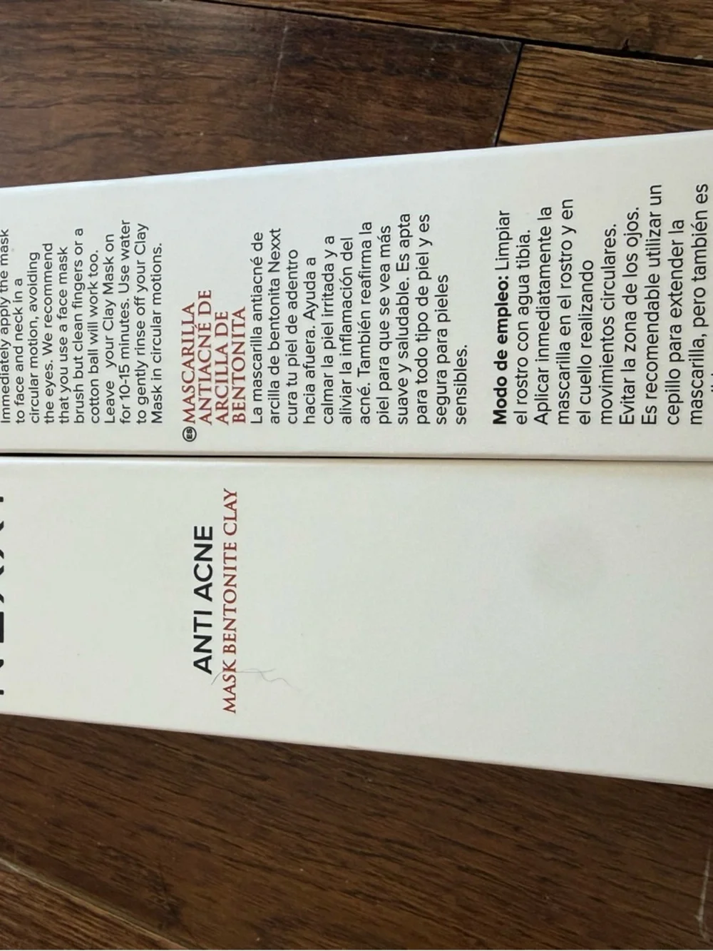 NIB 3.4oz NEXXT Anti Acne Bentonite Clay Mask - White